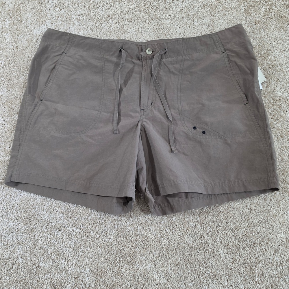 Columbia Shorts Brown Cotton Nylon Relaxed Fit Outdoor Hiking Womens Size 2XL